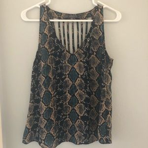 Guess snake print sleeveless blouse